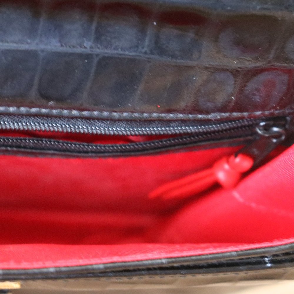 Vintage Fred Hayman BH Patent Leather Satchel With Removable Strap - Picture 12 of 16